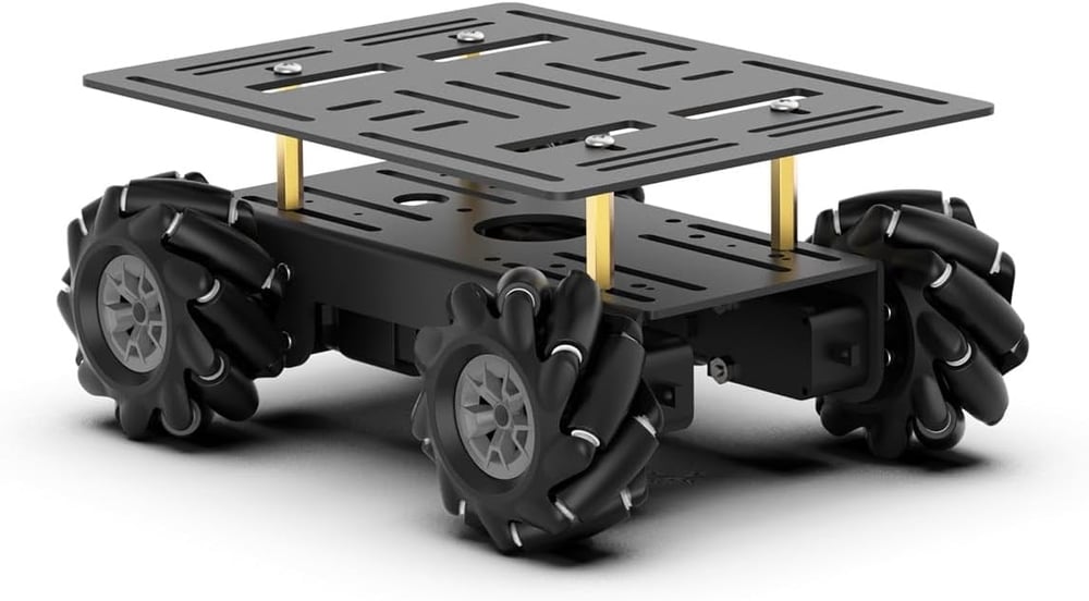 LewanSoul Mecanum Robot Şasi Araba Kiti, 360° Çok Yönlü Tekerlek, Alüminyum Alaşımlı Gövde