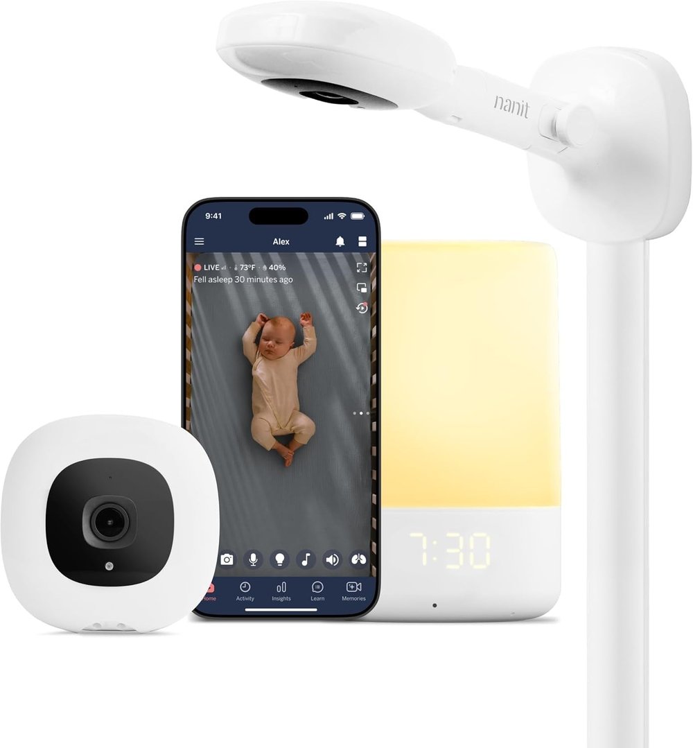Nanit Essentials Akıllı Bebek Monitörü - Duvara Monte - 1080p HD Wi-Fi Kamera