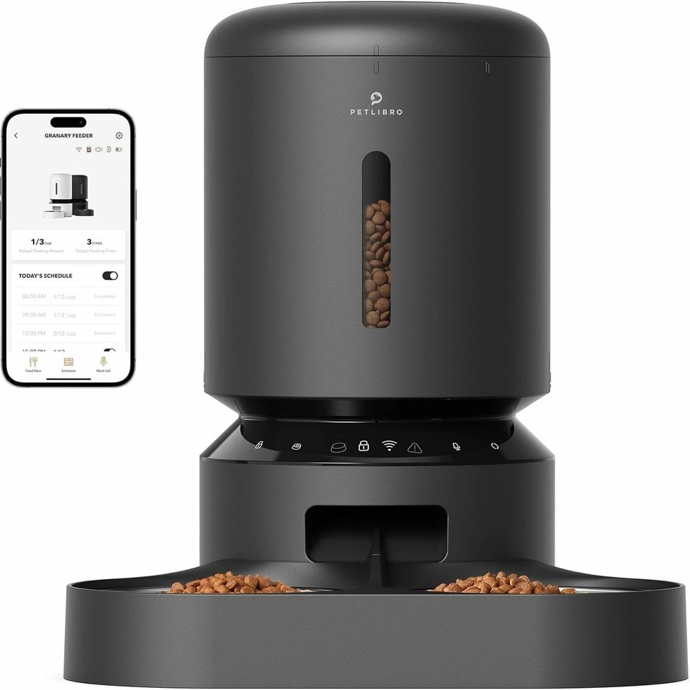 PETLIBRO Otomatik Kedi Mama Kapları, 5G WiFi Evcil Hayvan Besleyici - Siyah