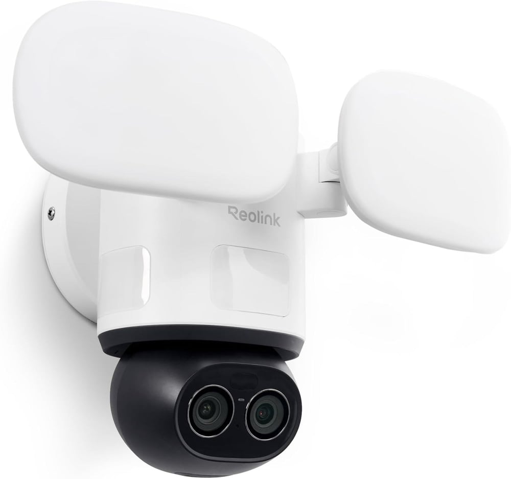 REOLINK TrackFlex Floodlight WiFi, 4K 360° PTZ Çift Lensli Projektör Kamera 6X Hibrit Zoom