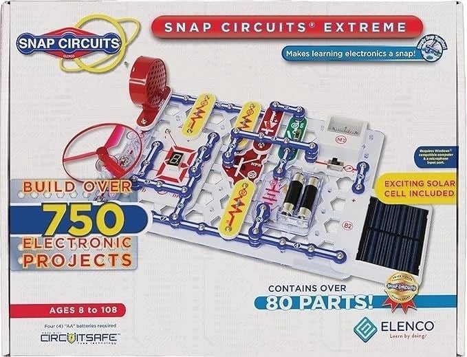 Snap Circuits Extreme SC-750 8+ Çocuklar İçin Elektronik Eğitim Seti