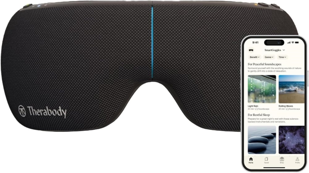 TheraGun Therabody SmartGoggles 2.0 Isıtmalı Göz Maskesi, Kişiselleştirilmiş Rahatlama