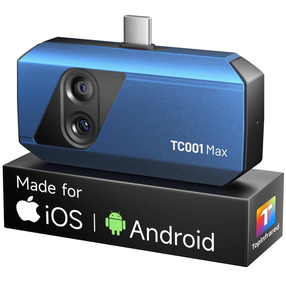 TOPDON TC001 Max Çift Lensli USB-C Termal Kamera Mavi