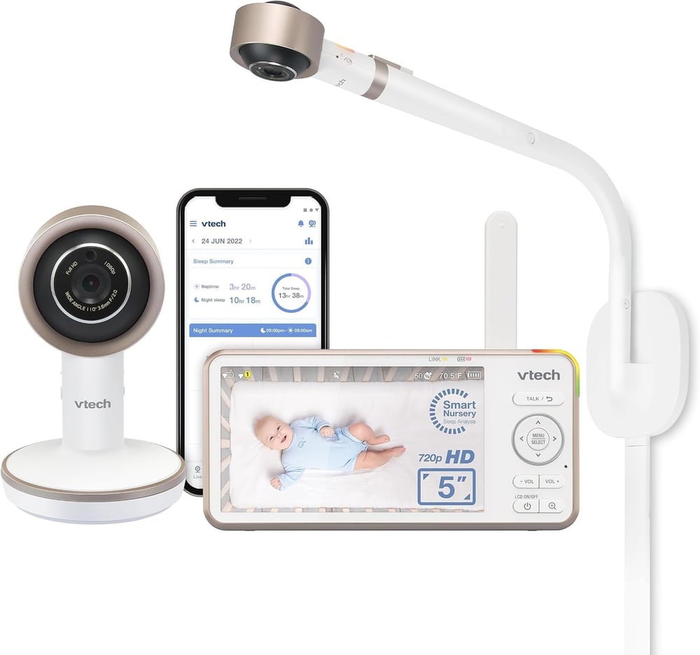 VTech V-Care 1080p FHD Beşik Üstü WiFi Akıllı Bebek Monitörü