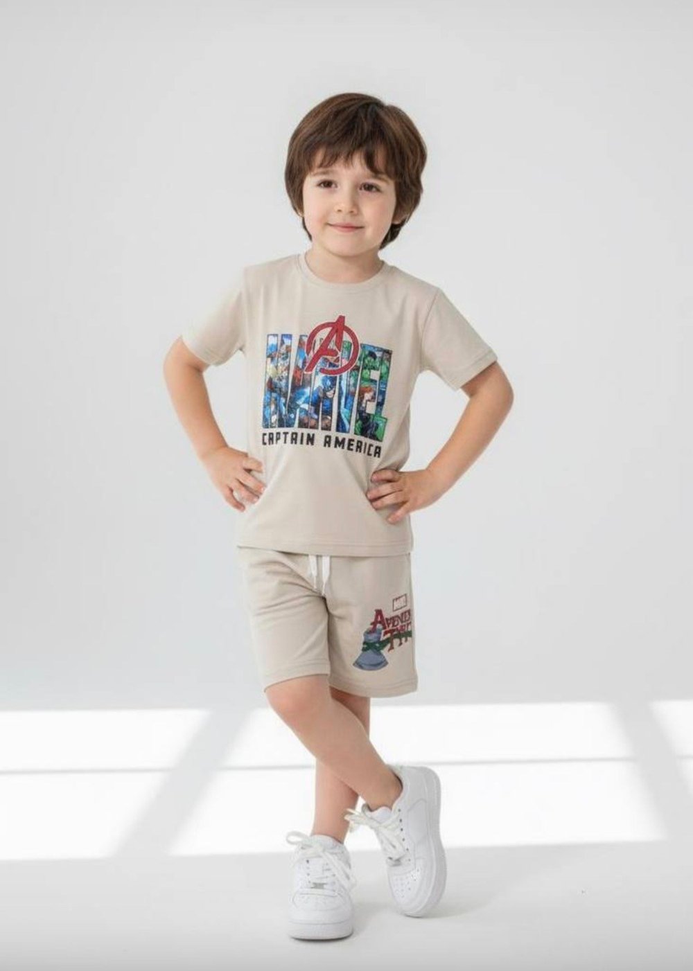 Karakter Desenli Erkek Çocuk Tshirt-Şort Takım