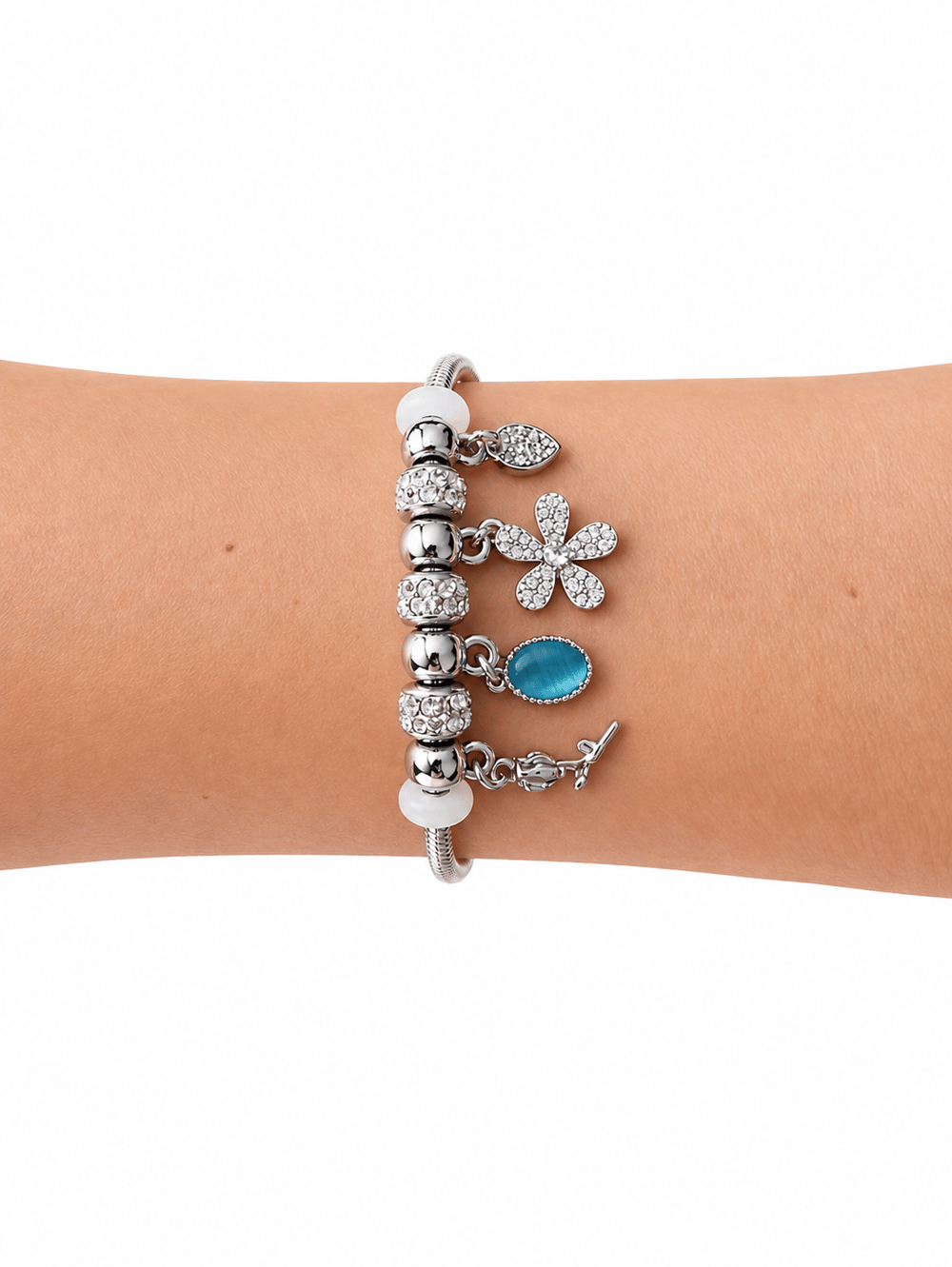 Blue Charm Silver Bileklik