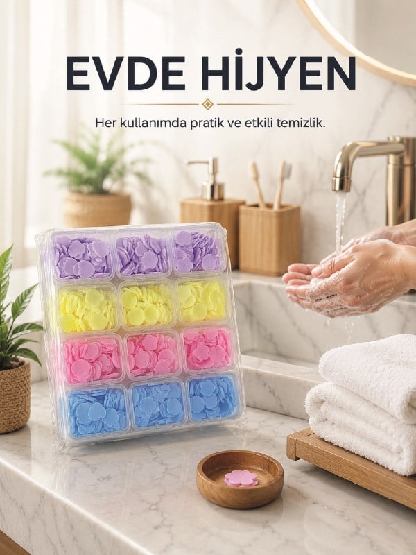 24 Adet Tek Kullanımlık Yaprak Sabun