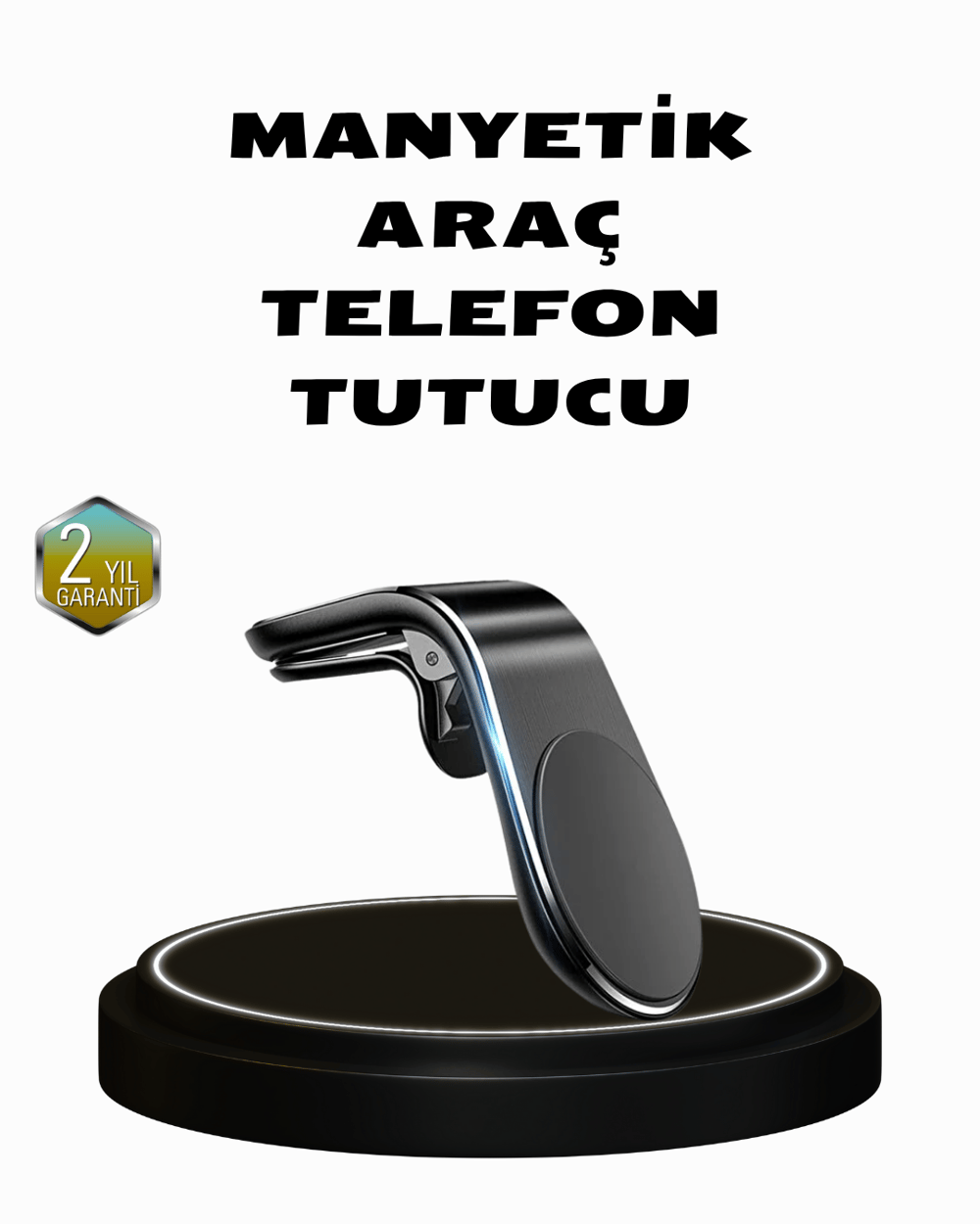 360° Dönebilen Manyetik Araç Telefon Tutucu Sarsıntısız ve Şık Tasarımlı