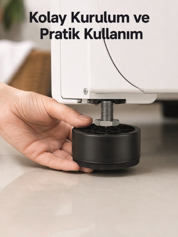 4 Adet Titreşim Önleyici Çamaşır Makinesi Ayak Pedi