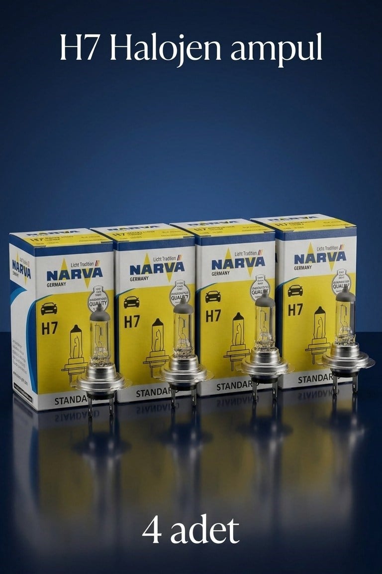 4 ADET NARVA 12V H7 55W FAR AMPULU
