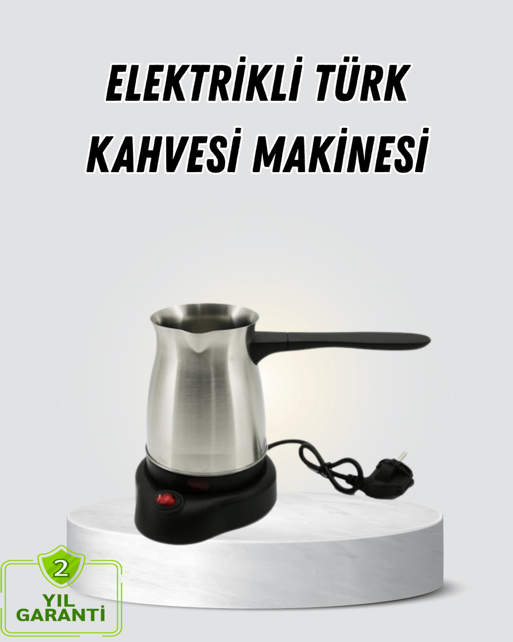 800W Paslanmaz Elektrikli Cezve Gizli Rezistans ve Ergonomik Kulp