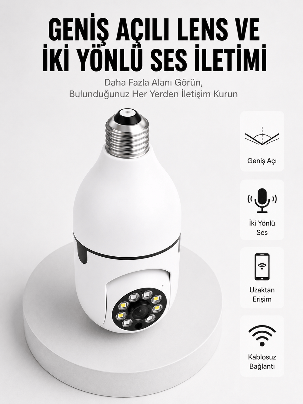 Akıllı Güvenlik Kamerası Full HD Görüntü ve Gece Görüş Özellikli Yeni Nesil