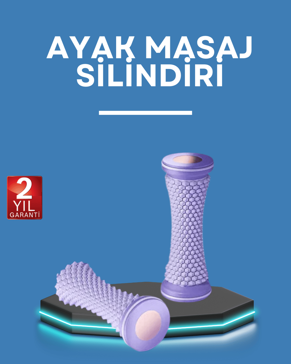 Ayak Masaj Rulosu Akupresur Silindir Kas Gevşetici Taşınabilir