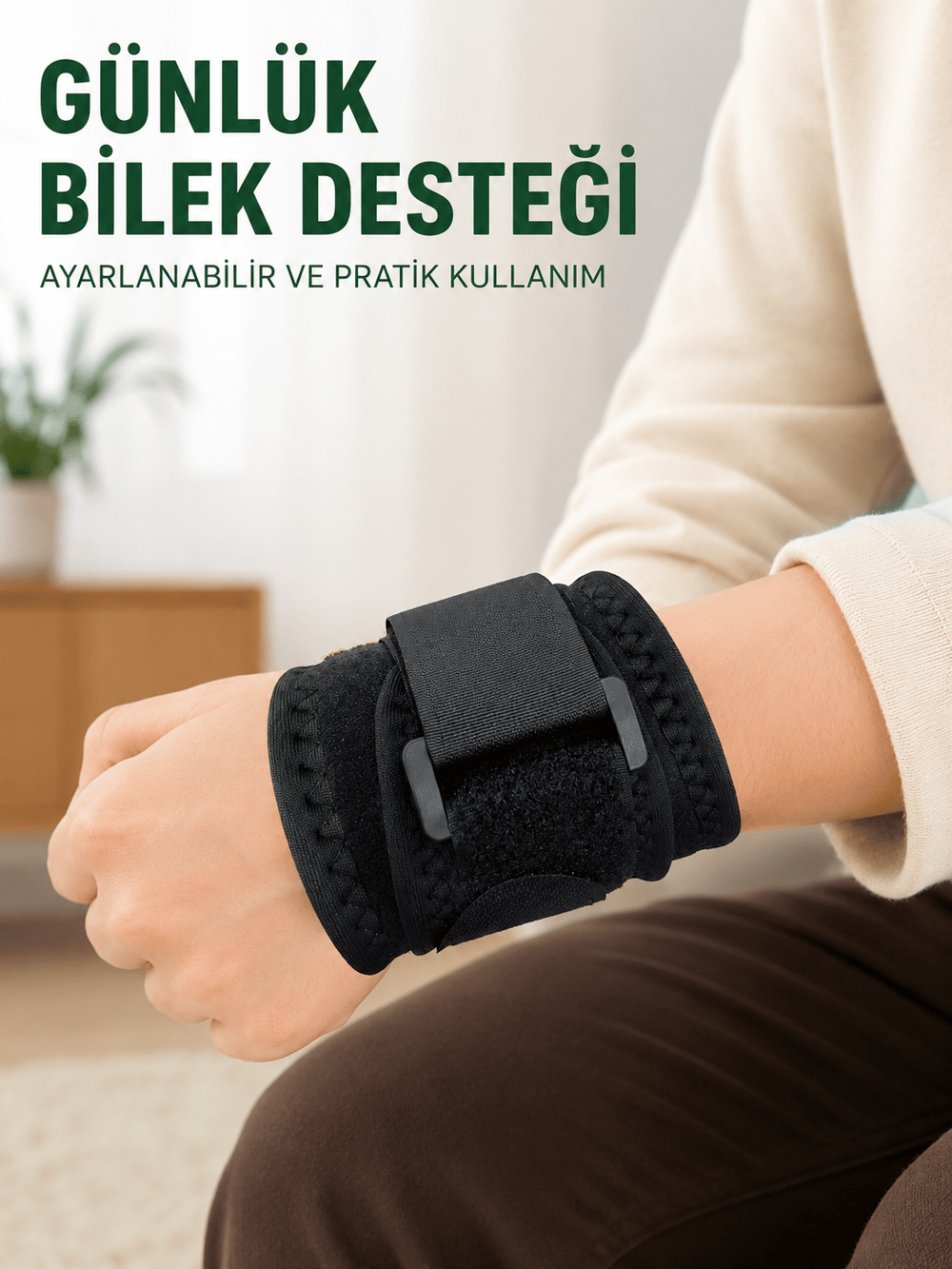 Ayarlanabilir Bileklik Bilek Destek Bandı Spor Egzersiz ve Günlük Kullanım İçin