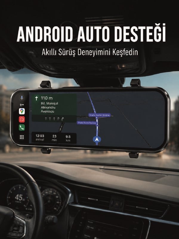 Dokunmatik Ayna Carplay Araç Kamera Ekranı Ön Arka Kayıt Destekli