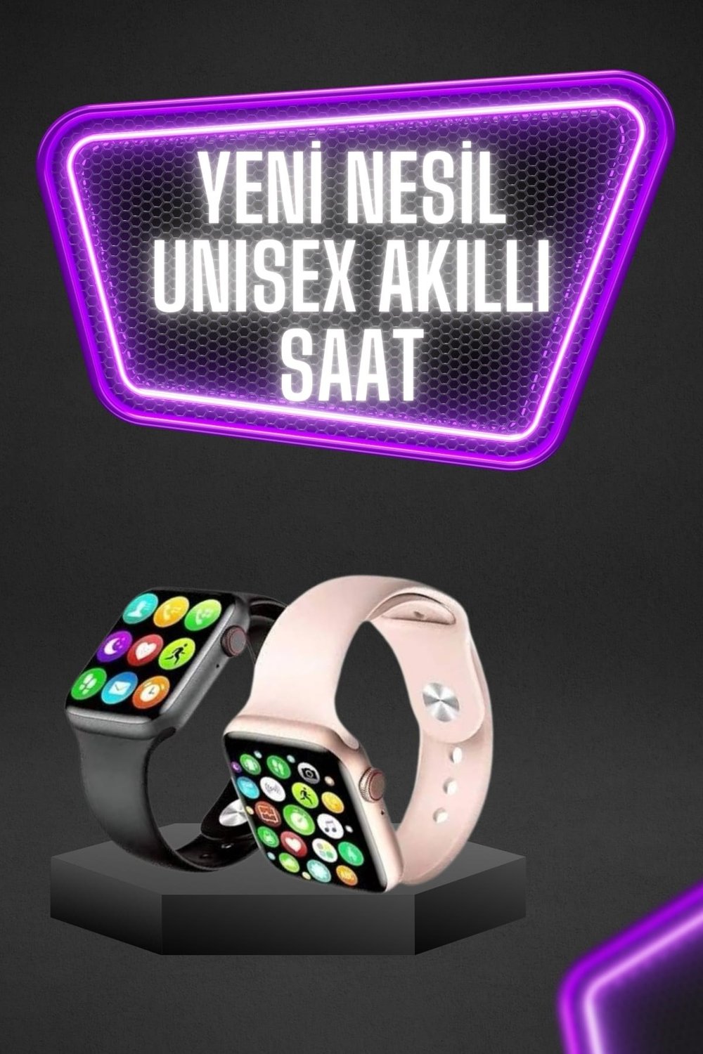 Dokunmatik Ekran Akıllı Saat Tema Değiştirme Şık ve Modern Unısex
