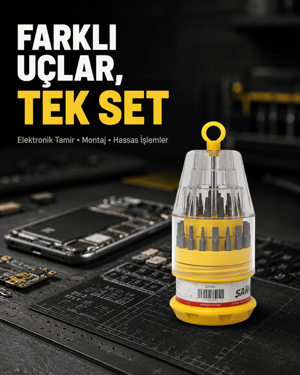 Elektronik Tamir Tornavida Seti Ateşe Dayanıklı ve Ergonomik