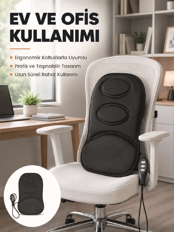 Ev ve Araç İçin Masaj Minderi Modlu Isıtmalı Titreşimli Koltuk Masaj Pedi
