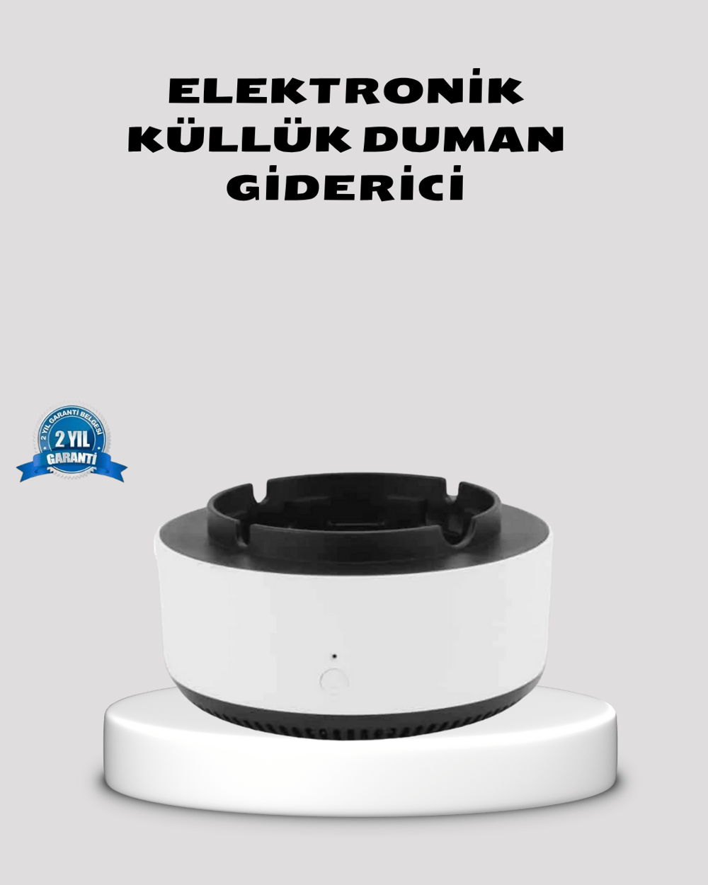 Hava Temizleyici Küllük – Sigara Dumanı Filtreli, Sessiz Çalışan, Şık Tasarım