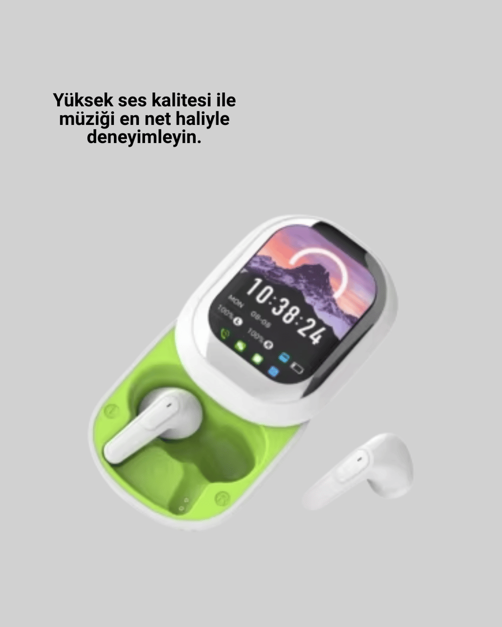 Kayar Kapak Tasarımlı Dokunmatik Ekranlı Kablosuz Bluetooth Kulaklık