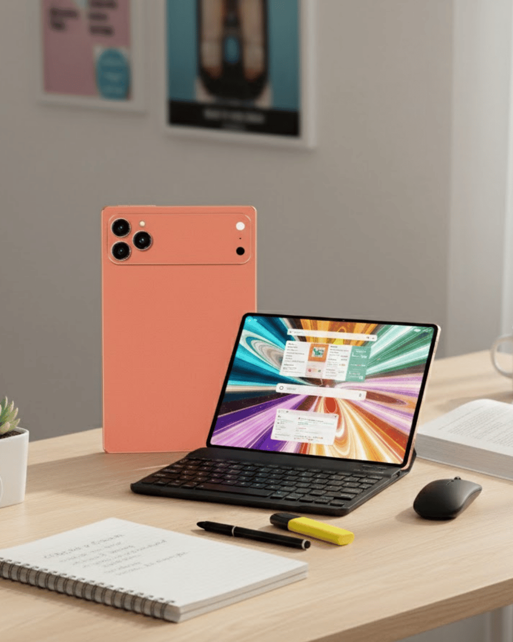 Klavyeli Android Tablet Geniş Hafıza Seçenekleri ve IPS Ekran