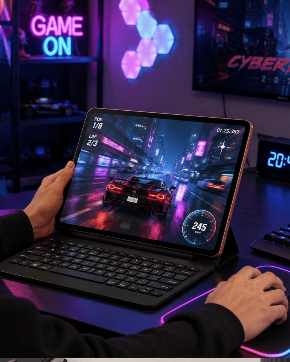 Klavyeli Tablet Bilgisayar Seti Dokunmatik Kalem ve Kılıf Destekli