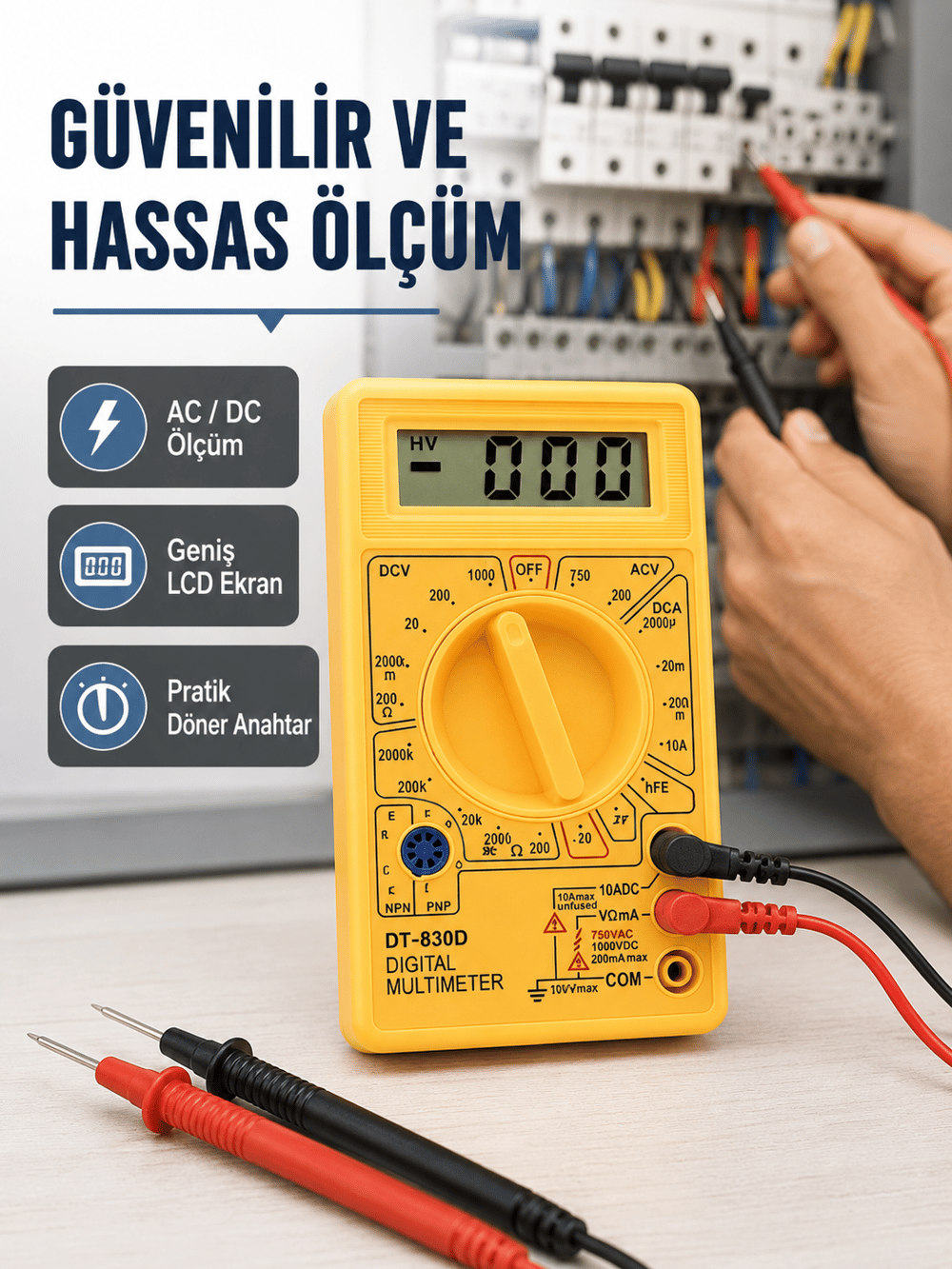 LCD Ekranlı Dijital Ölçü Aleti Ev ve Atölye Kullanımı Yeni Nesil