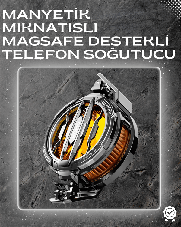 LED Işıklı Telefon Soğutucu | Ultra Sessiz Fan | Mıknatıslı ve Aparatlı Bağlantı