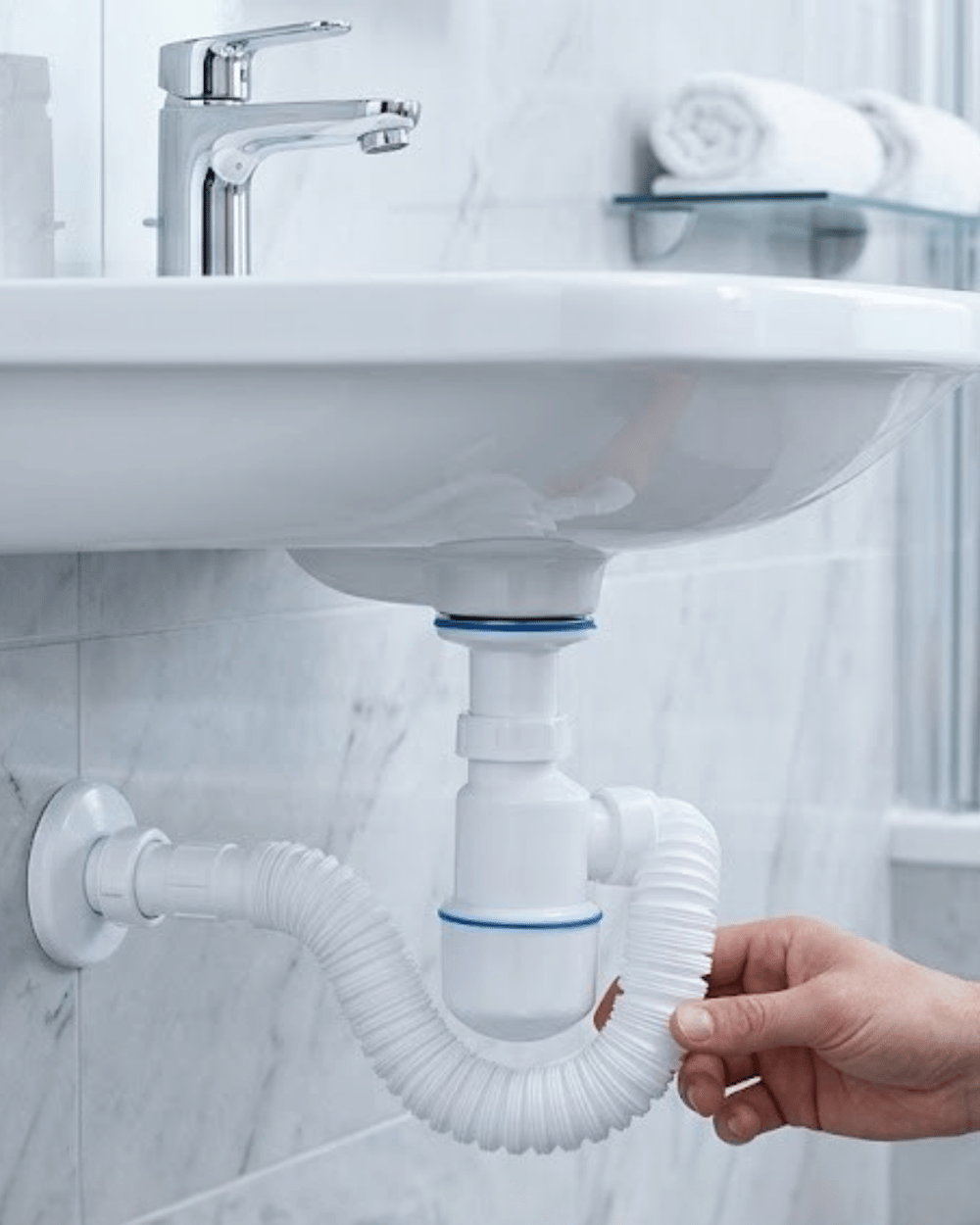 Lavabo Gider Borusu Esnek Hortumlu Sifon Seti Koku Önleyici Dayanıklı Tasarım