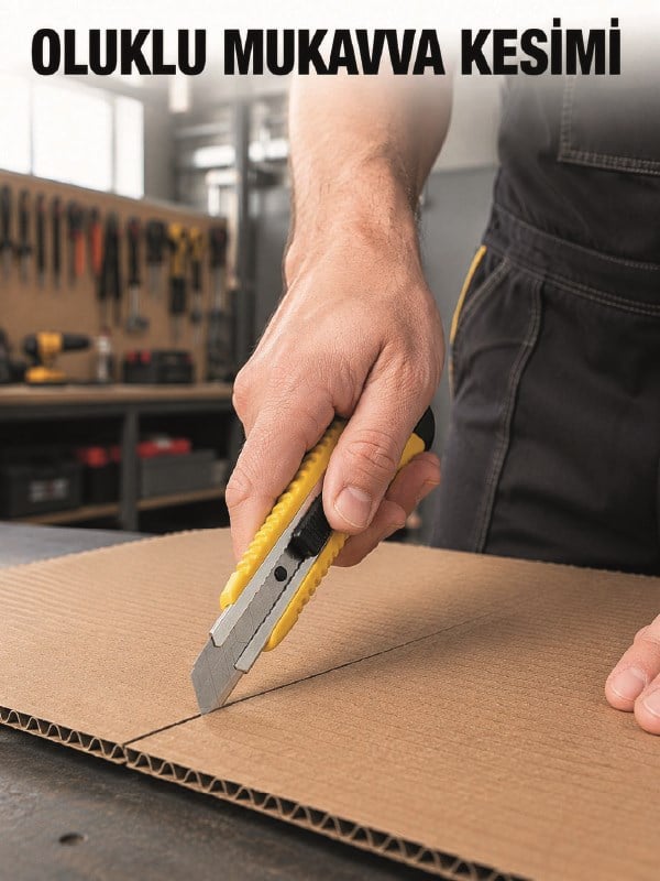 Metal Gövdeli 5’li Falçata Seti Profesyonel Maket Bıçağı Karton Koli  Kesici