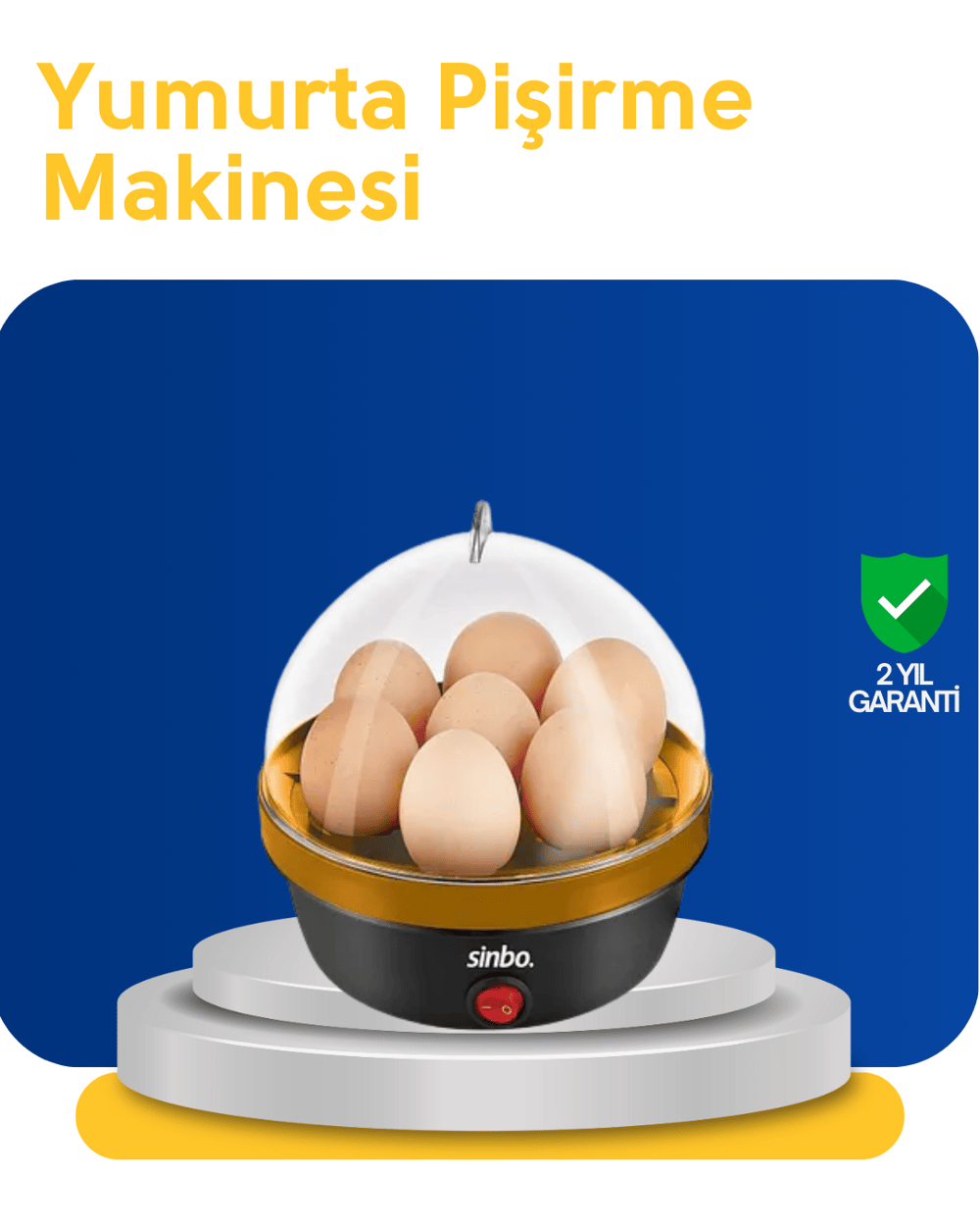 Otomatik Kapanma Özellikli Yumurta Pişirme Makinesi 7 Kapasiteli