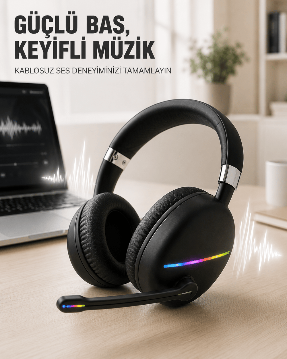 RGB SİYAH KULAKLIK MAX-17