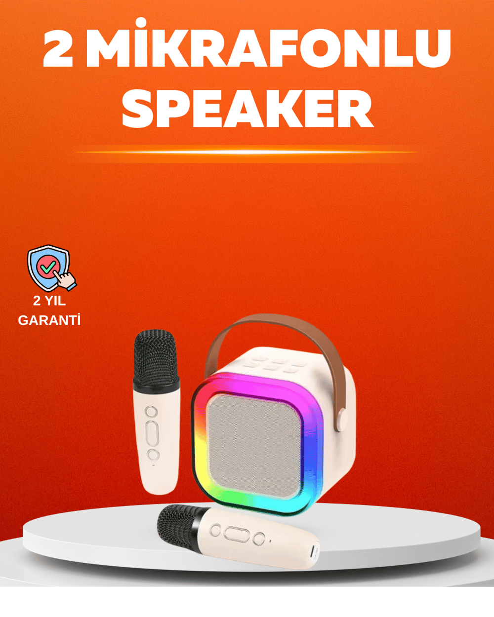 Ses Efektli Mikrofonlu Kablosuz Karaoke Sistemi