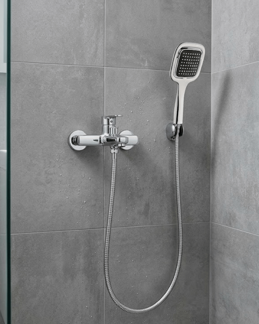 Siyah Duş Seti El Duşu Başlığı Spiral Hortum Dayanıklı Banyo Duş Aksesuarı