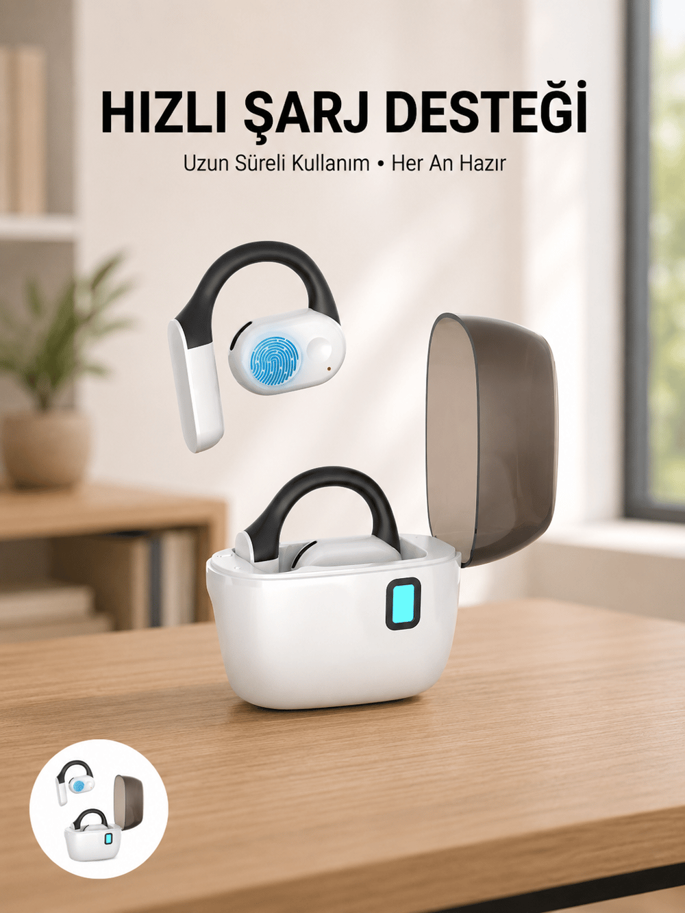 TWS Bluetooth Kulaklık – Otomatik Şarj, Taşınabilir Şarj Kutusu Yeni Nesil