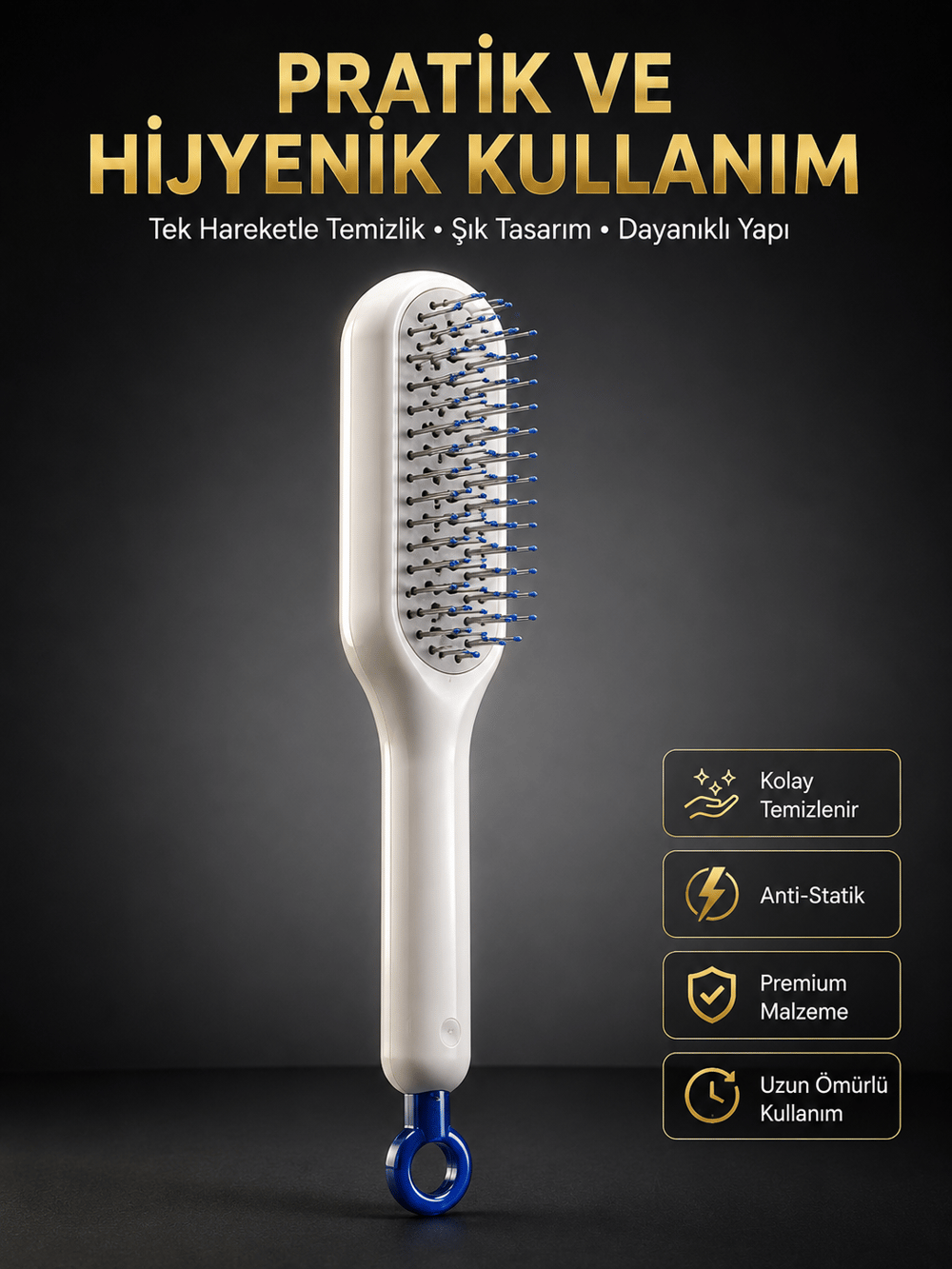 Yeni Nesil Saç Fırçası Saç Derisini Ölü Derilerinden Arındırır Kolay Temizlenen