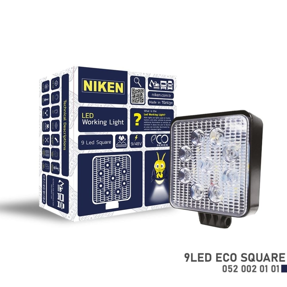 CALISMA LAMBASI ECO KARE 9 LEDLI