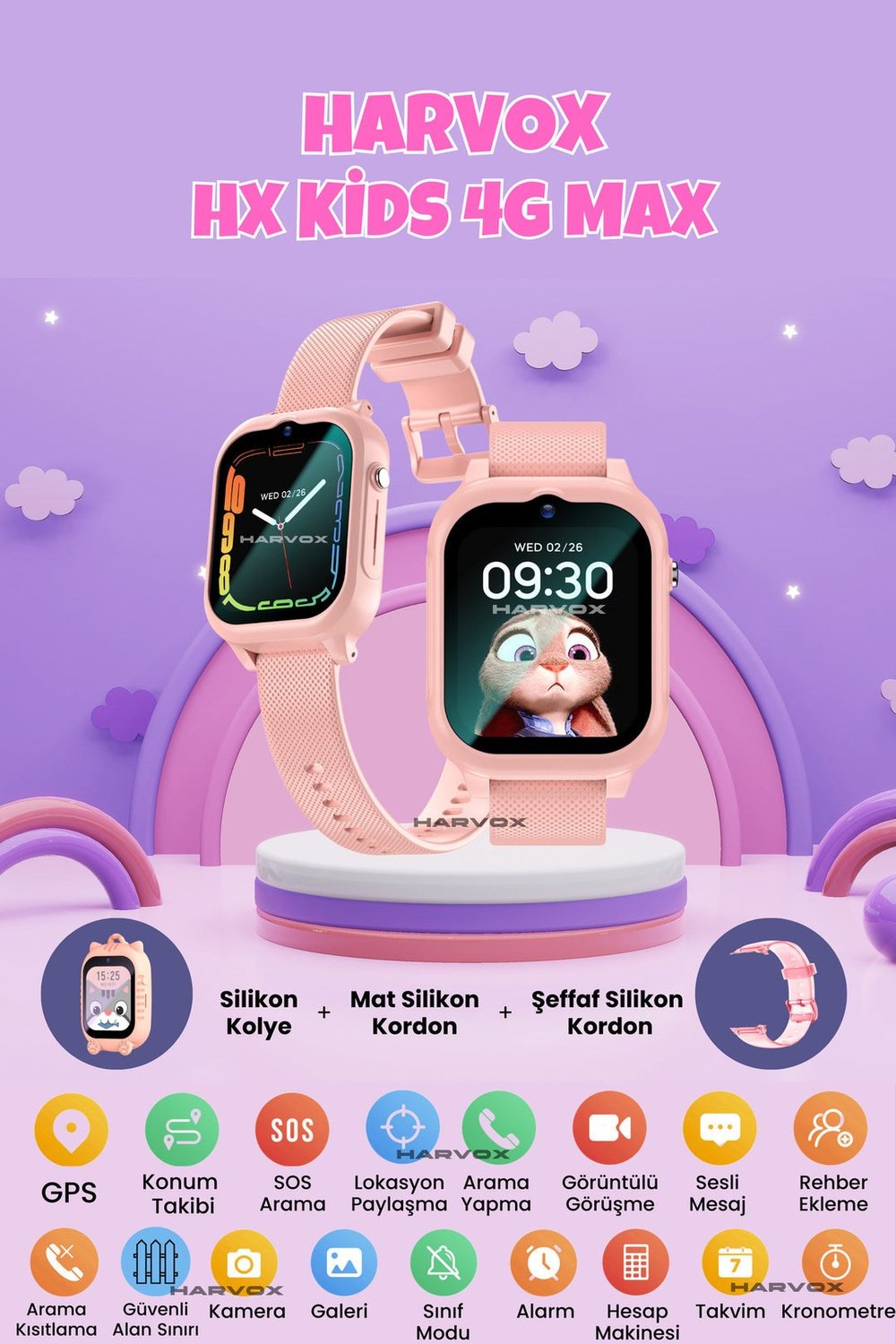 HX Kids 4G Max Sim Kartlı Akıllı Çocuk Saati