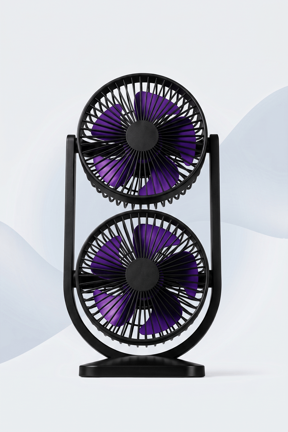 SPRAY DOUBLE FAN Şarjlı Buharlı Serinletici Fan Rgb Işıklı Çift Pervaneli Masa Fanı