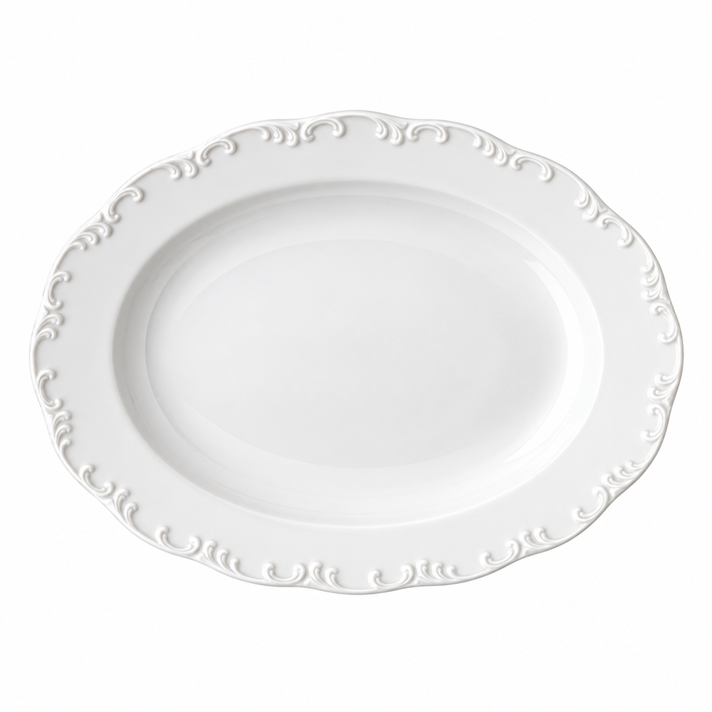 11420-800001-32624 Monbijou Weiss Platter 24 cm