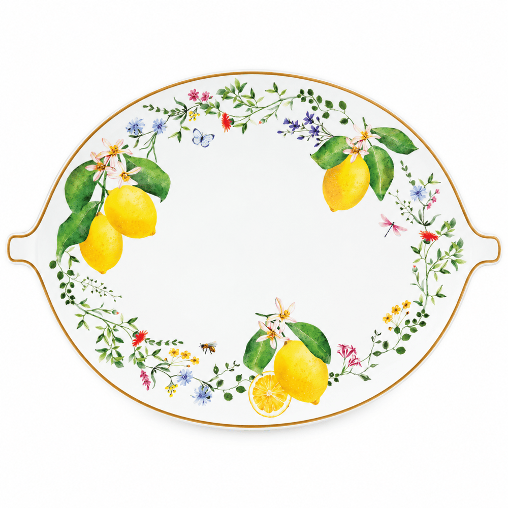 Fleurs et Cıtrons, Düz Servis Tabağı