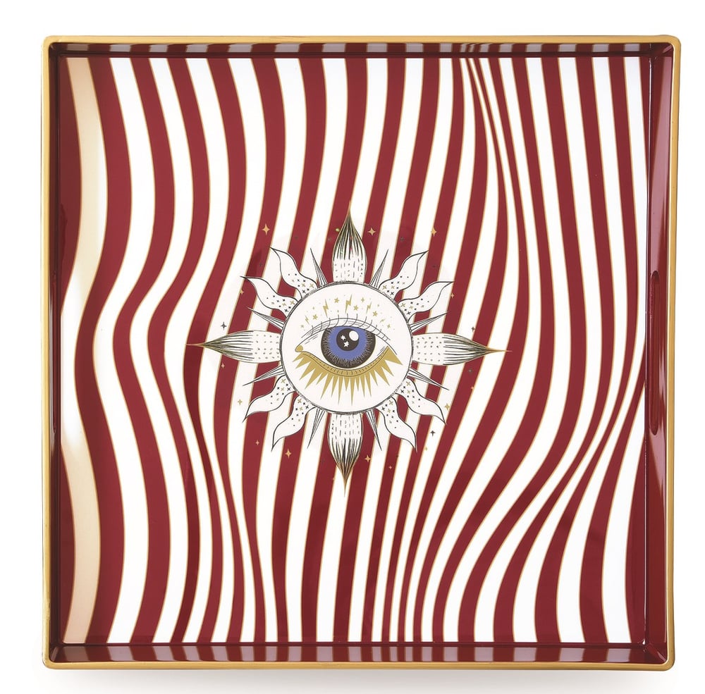 ICONS - EYE (Göz) serisi, renkli kutulu polipropilen (plastik) tepsi 33 x 33 cm