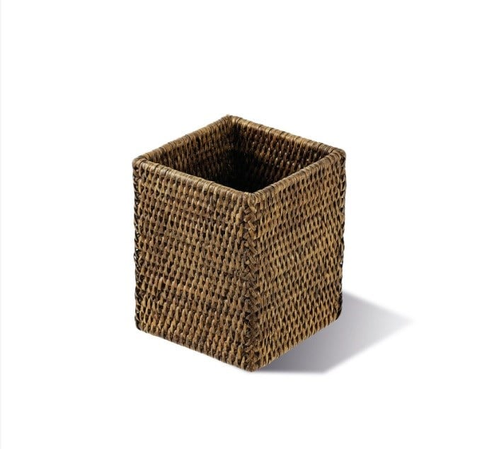 Radici Rattan Bal Kahvesi, Çok Amaçlı Sunum/Aparat Kabı 11x11 cm, Yükseklik: 14 cm