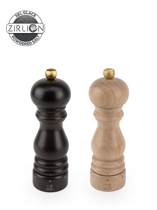 u'Select Manuel Tuz ve Karabiber Değirmeni Seti, Kayın Ağacı, Çikolata ve Doğal, 18 cm