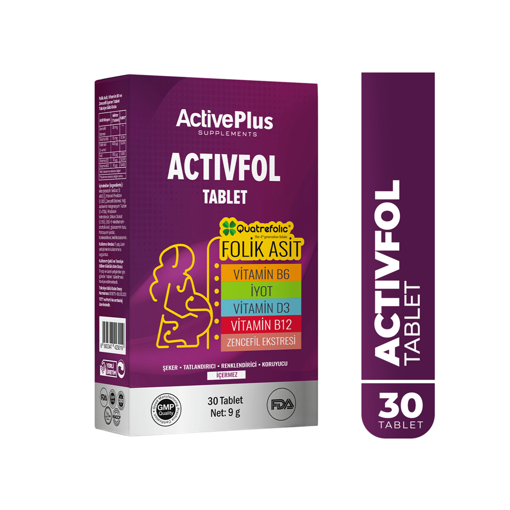 ActivePlus Activefol Folik Asit 30 Tablet
