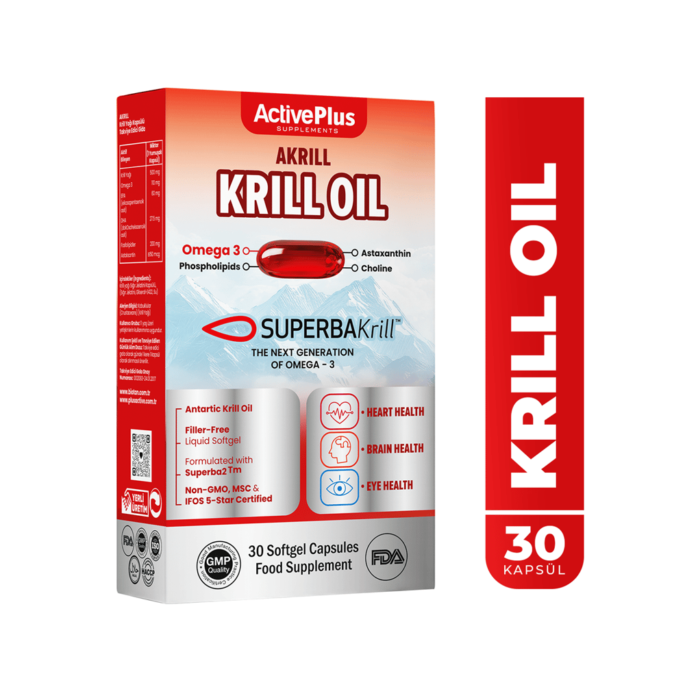 ActivePlus Akrill Krill Oil 30 Yumuşak Kapsül Softjel