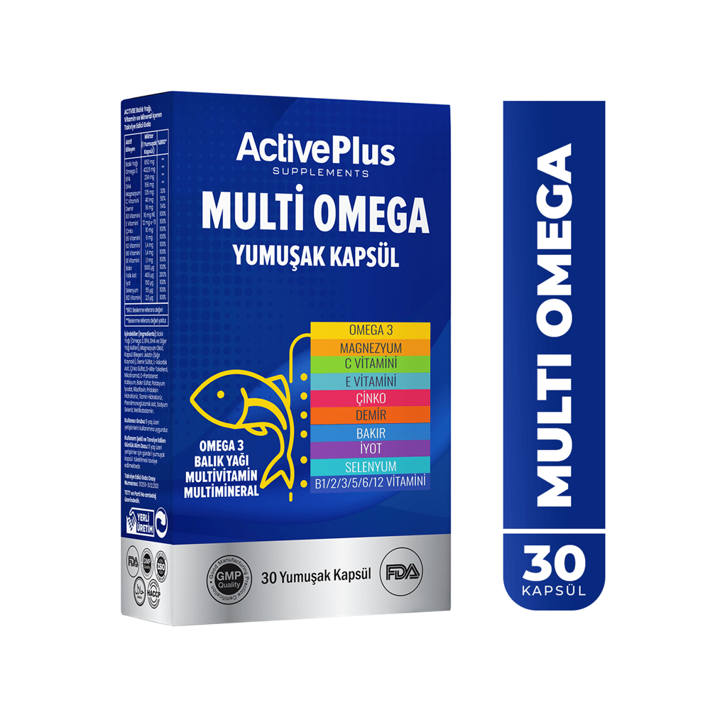 ActivePlus Multi Omega 30 Yumuşak Kapsül Softjel
