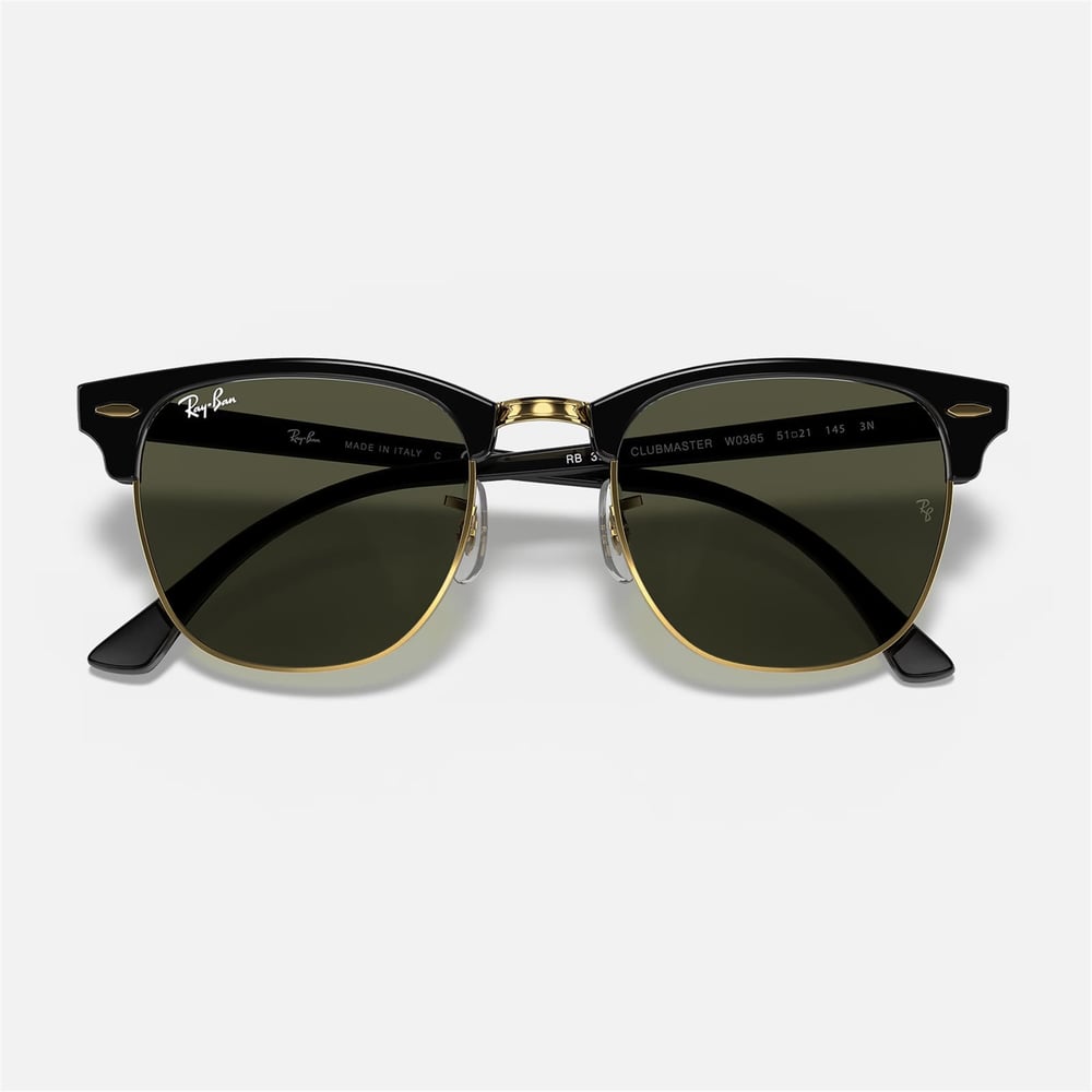 Ray-Ban Clubmaster RB 3016 W0365 51-00 - Siyah Unisex Güneş Gözlüğü