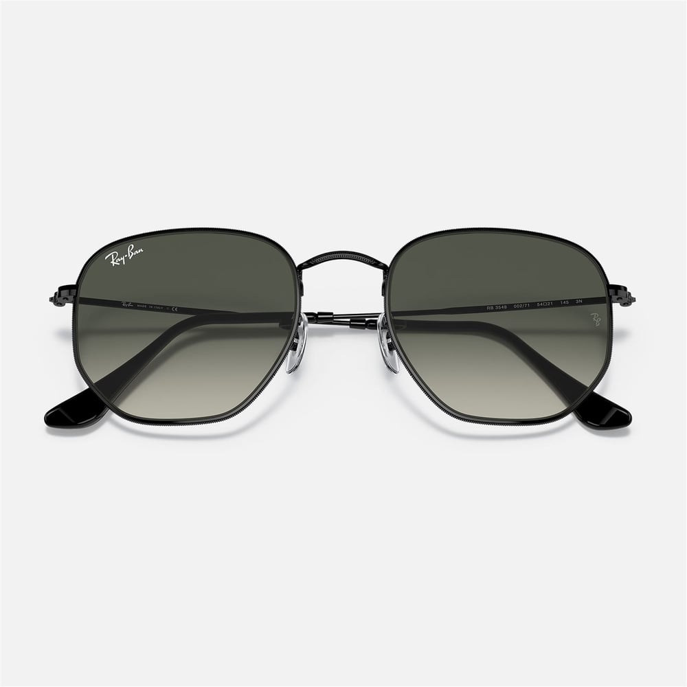 Ray-Ban Hexagonal RB 3548 002/71 - Siyah Unisex Güneş Gözlüğü