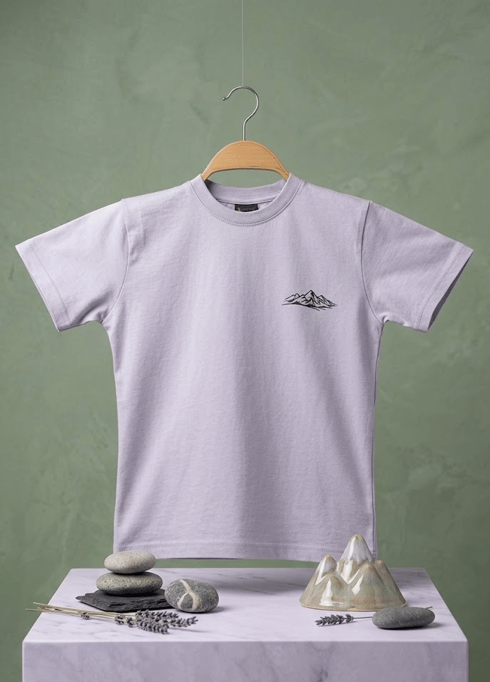 Erkek Çocuk Dağ Figürlü T-Shirt